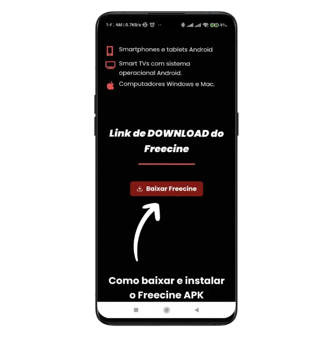 Baixar o Freecine APK