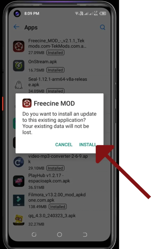 Freecine on smart TV