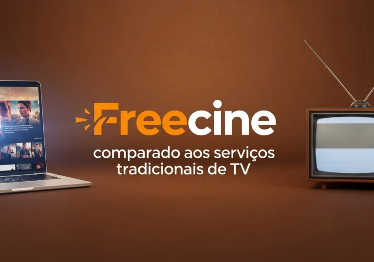 Freecine comparado aos serviços tradicionais de TV